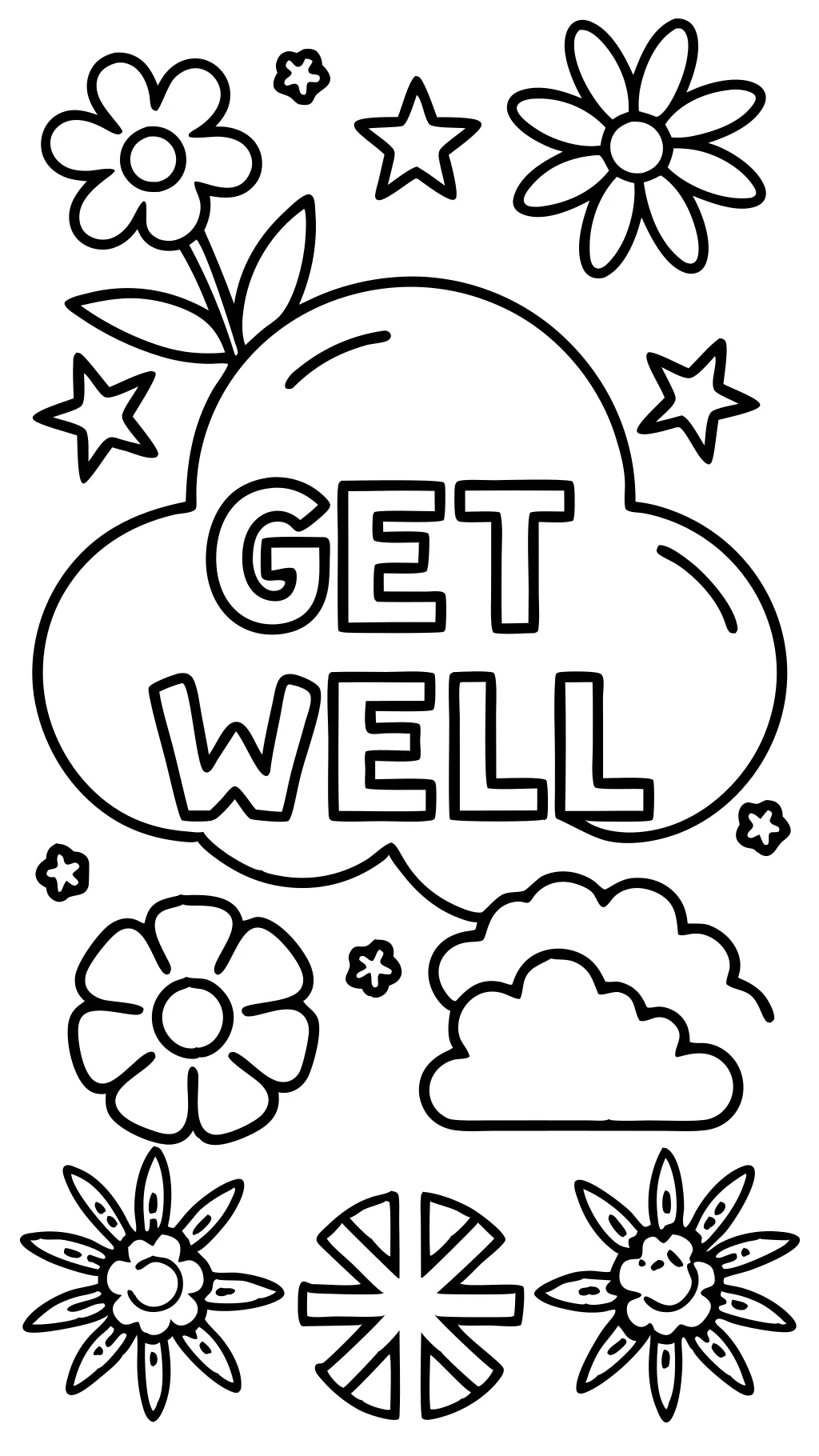 imprimable Get Well Coloring Pages